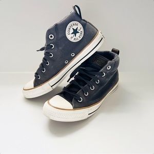 Converse Chuck Taylor Gray Canvas Street Mid Sneakers